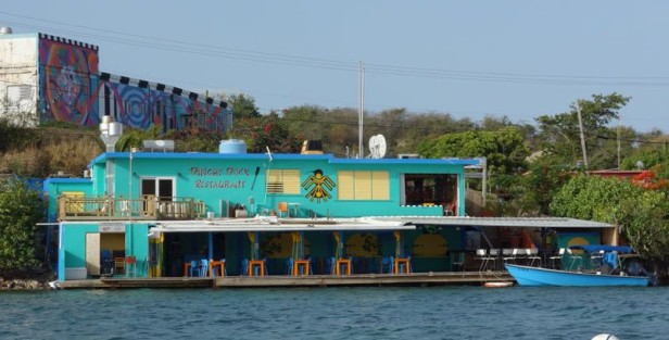 The Dinghy Dock restaurant in Dewey on Culebra.  (Photo Credit:  Laura Ward)